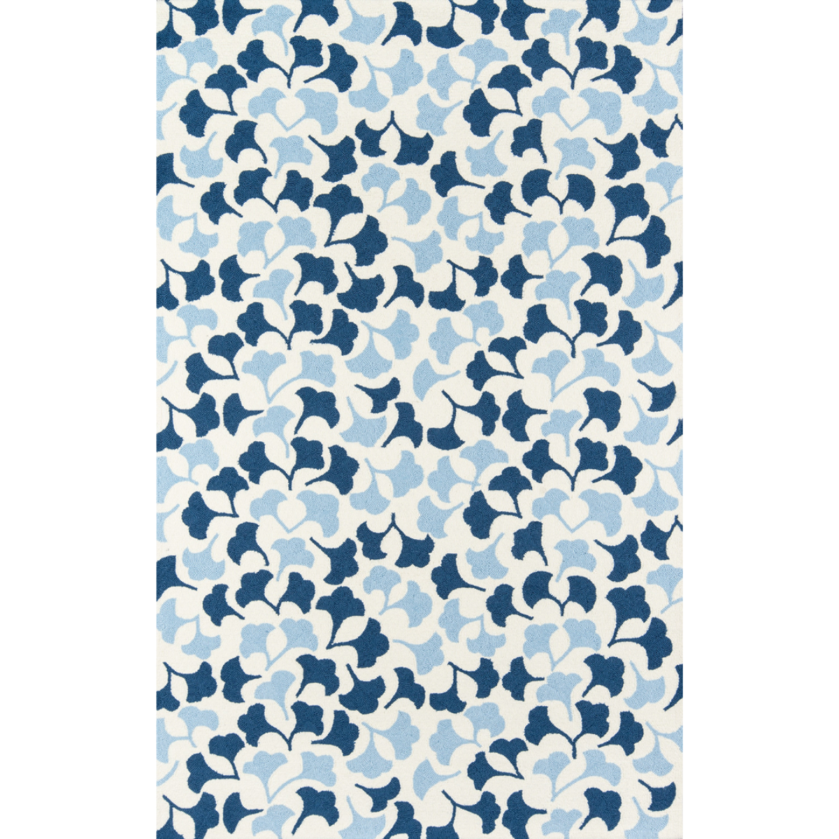 Forest Glade Navy Blue All-Weather Indoor/Outdoor Area Rug