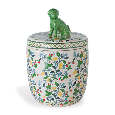 Floral Pug Lidded Jar