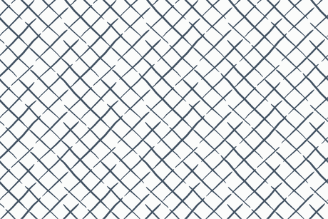 Navy Blue and white Fabric featuring a navy blue trellis pattern on a white background from Madcap Cottage