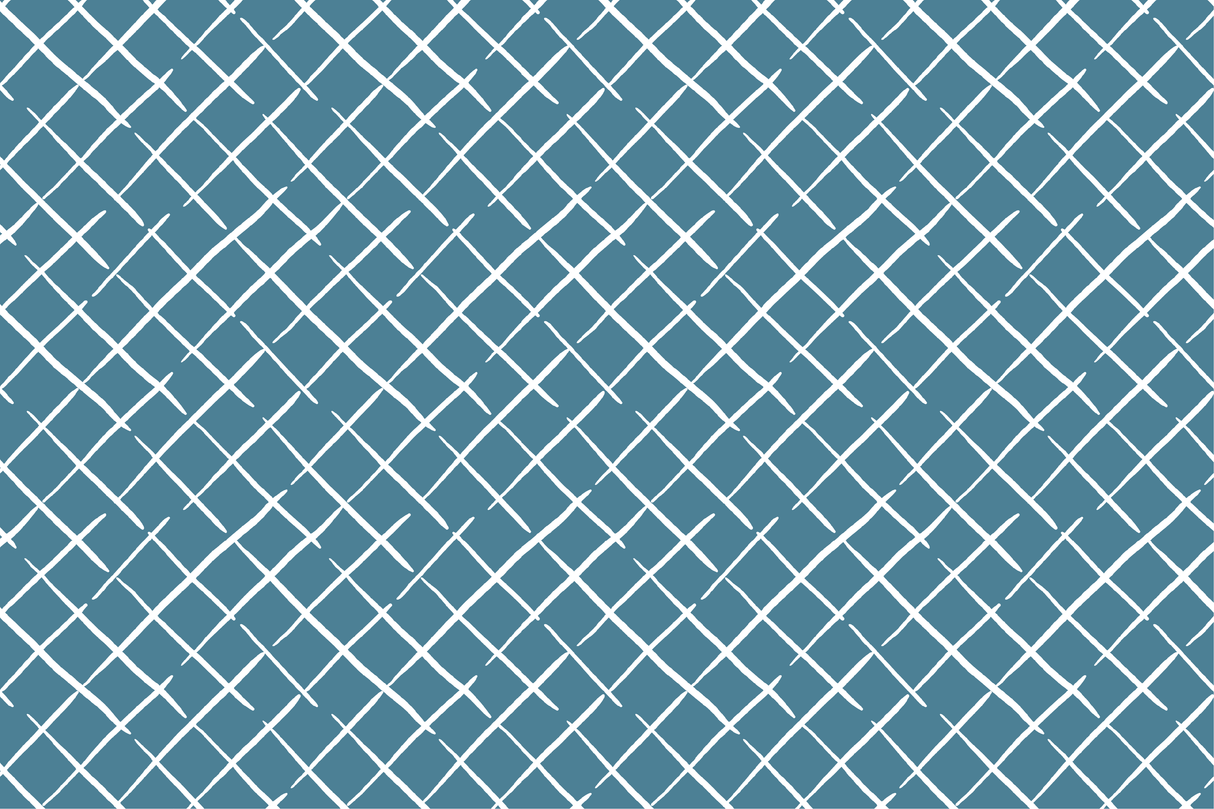 Blue and white fabric in the bahama court trellis pattern from madcap cottage featuring a white trellis on a blue background