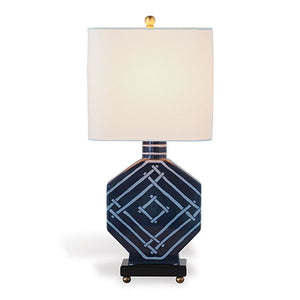 Island House Navy Blue Table Lamp