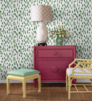 Club House Palm Green Peel & Stick Wallpaper Sample