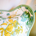 Embroidery detail of Cottage Grove 3pc reversible bed set