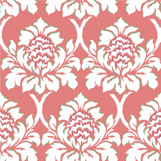 Kelmarsh Hall Rhubarb Fabric Sample