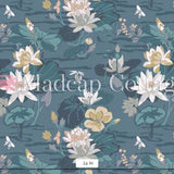 Lily Pond Lane Cove Blue Wallpaper Sample