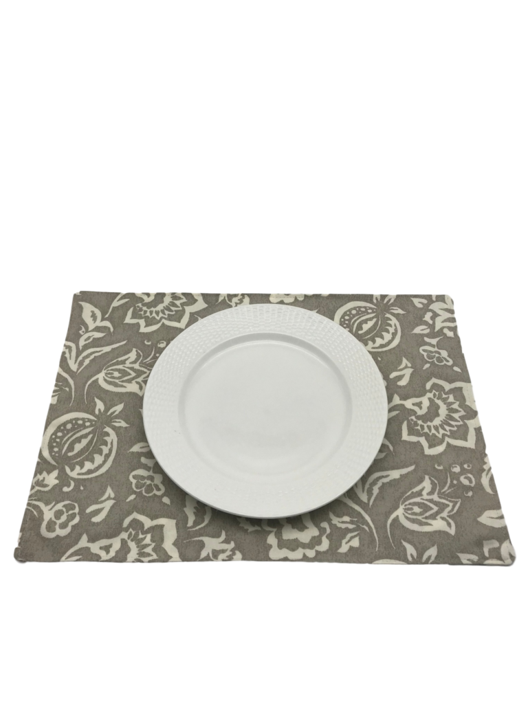 Hampton Court Oyster Grey Placemats, Set of 4