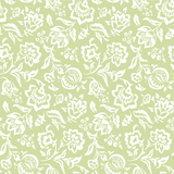 a green and white floral and pomegranate fabric by madcap cottage called Hampton Court in meadow green 