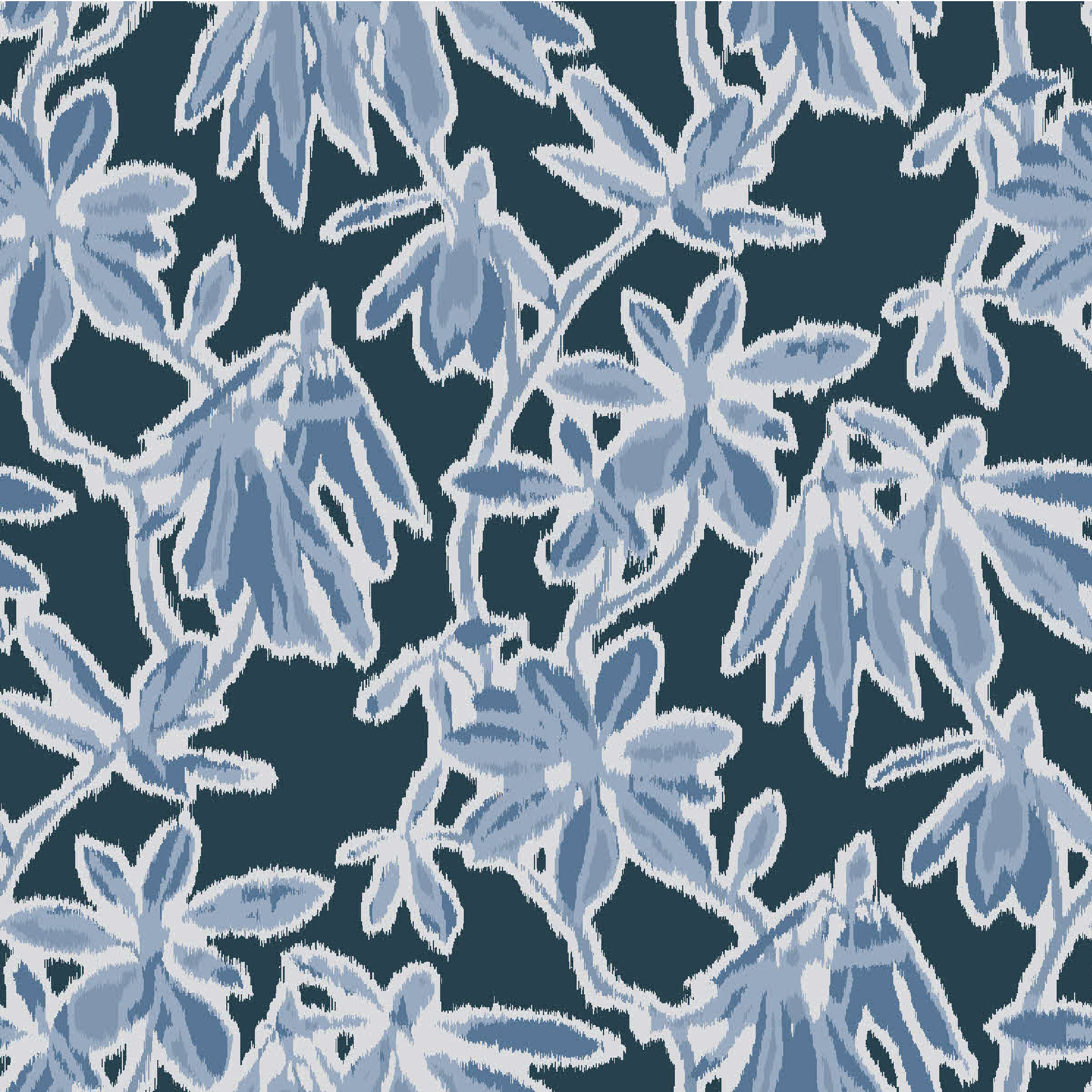 Beyond the Grotto Ocean Blue Fabric