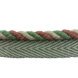 Knot’s Landing 1/4″ Cord with Flange Trim Sample Meadow Green