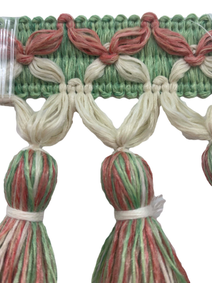 Evening in Byzantium 3.5″ Tassel Trim Sample Meadow Green