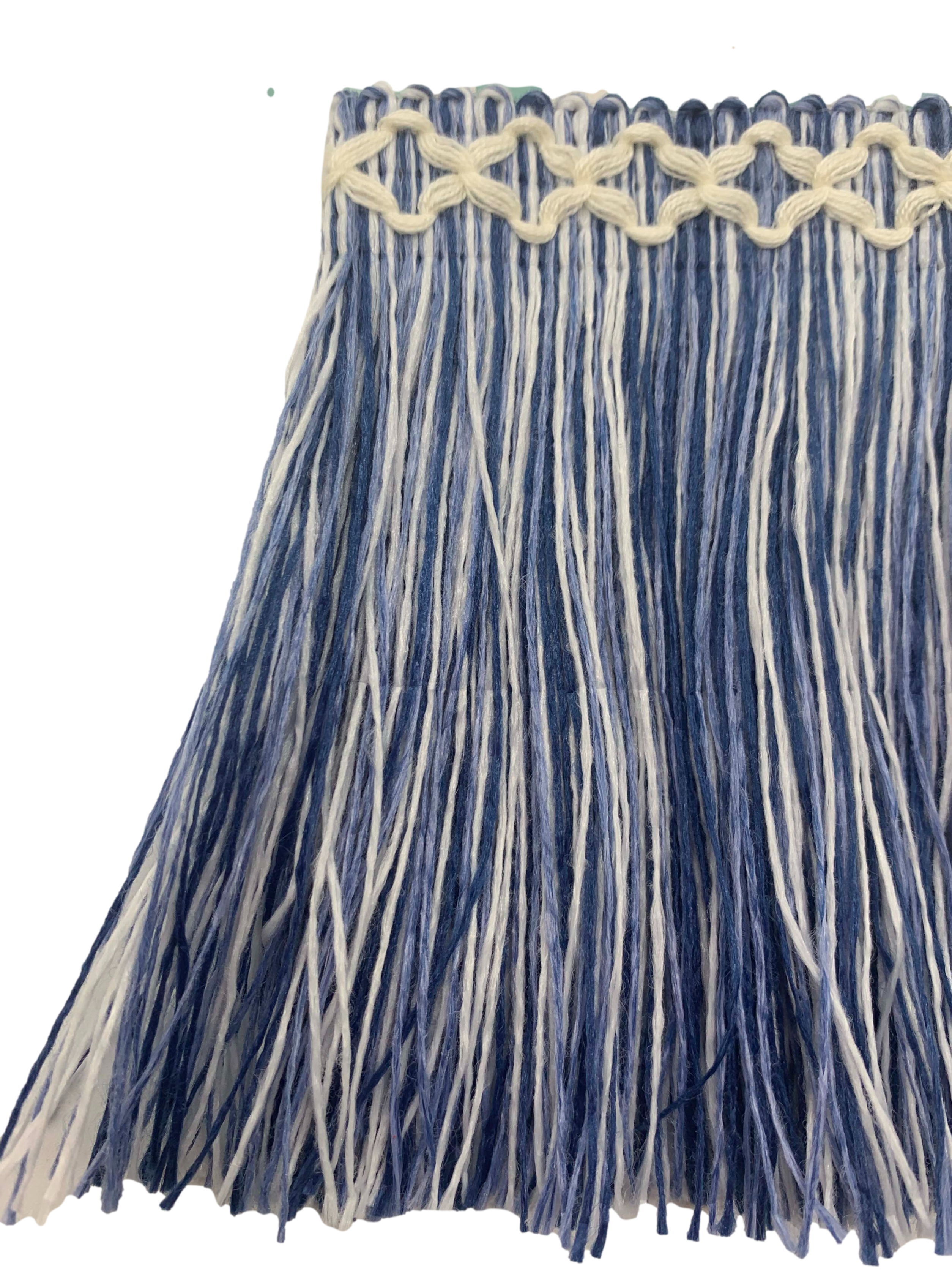 Map Cap Sample Let’s Rhumba 5″ Trim Sample Navy – Madcap Cottage