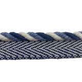 Knot’s Landing 1/4″ Cord with Flange Trim Sample Navy