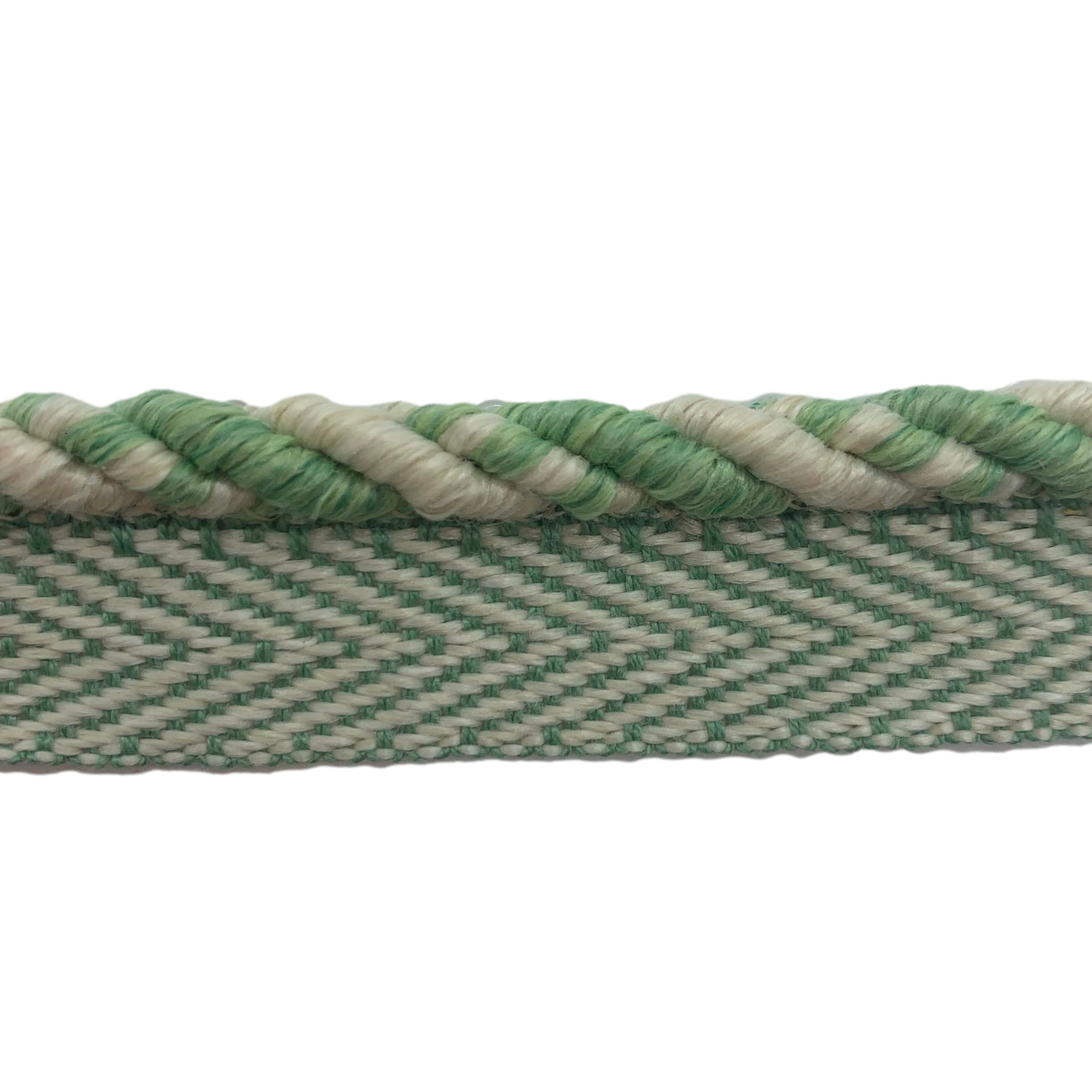 Barbados Green Cord with Flange Trim