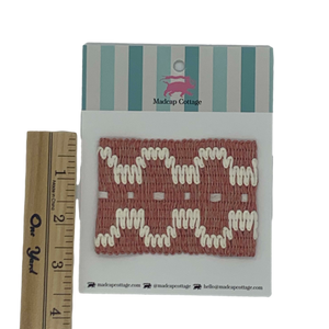 Summer in Crete 2.5″ Tape Trim Sample Southampton Pink
