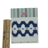 Summer in Crete 2.5″ Tape Trim Sample Navy