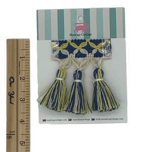 Evening in Byzantium 3.5″ Tassel Trim Sample Lemon Grove Yellow