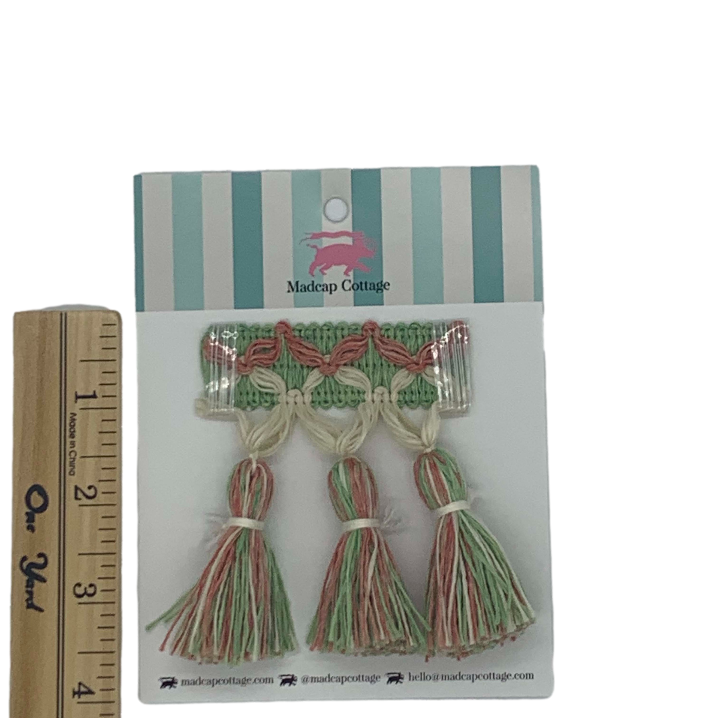 Meadow Green Tassel Trim