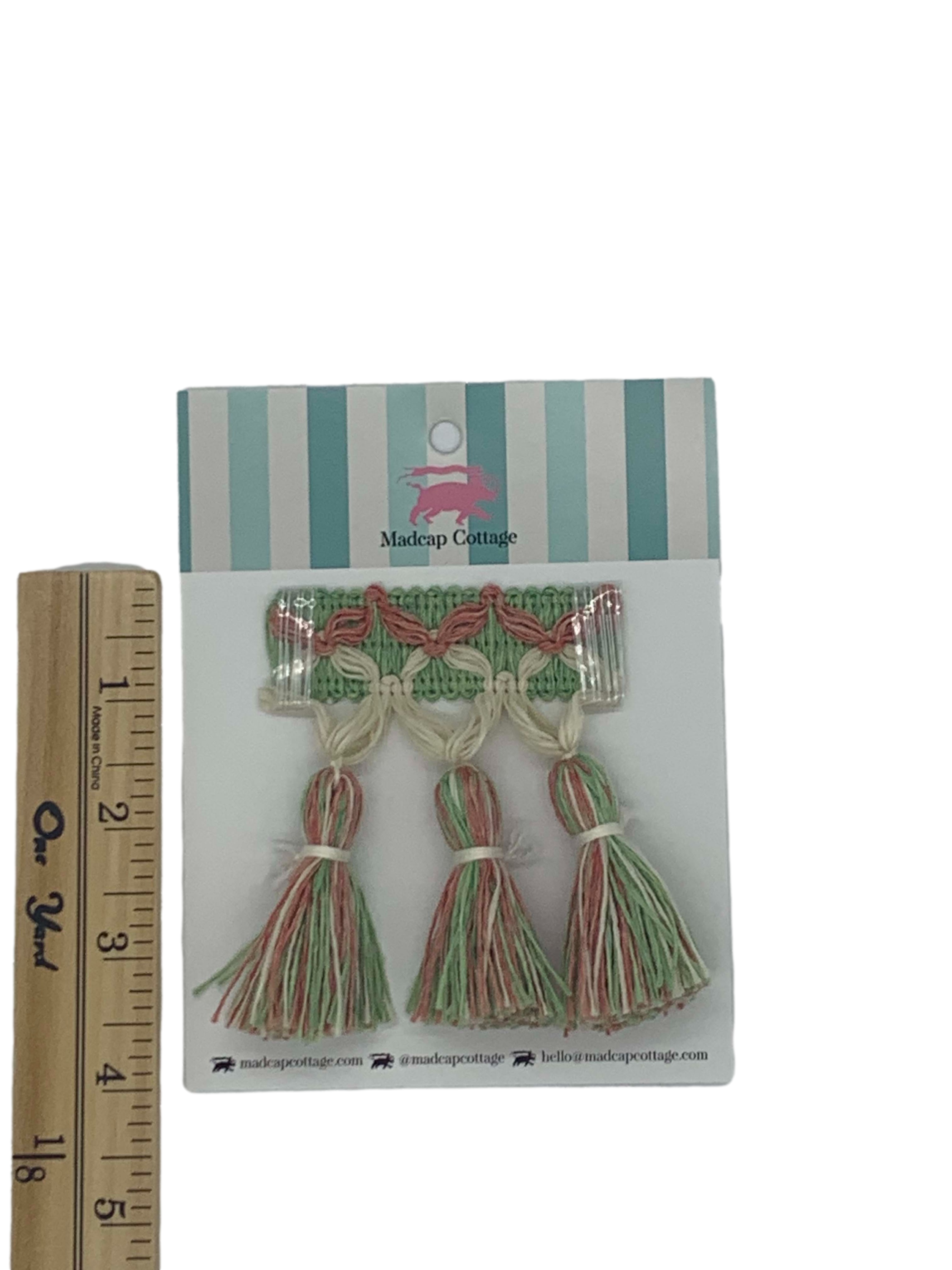 Meadow Green Tassel Trim