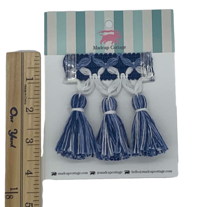 Navy Tassel Trim