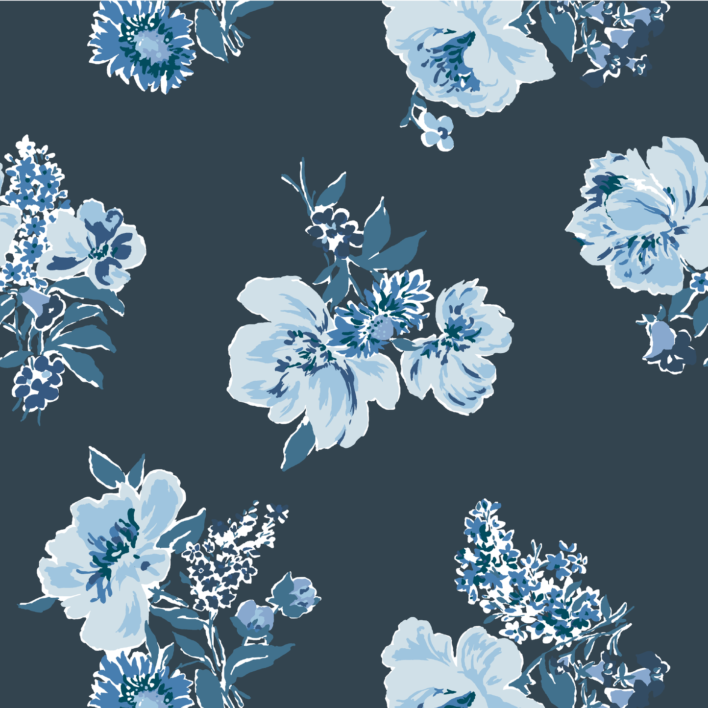 Swans Island Navy Blue Fabric Sample