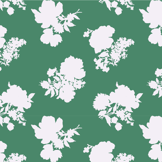 Swans Island Silhouette Forest Green Fabric Sample