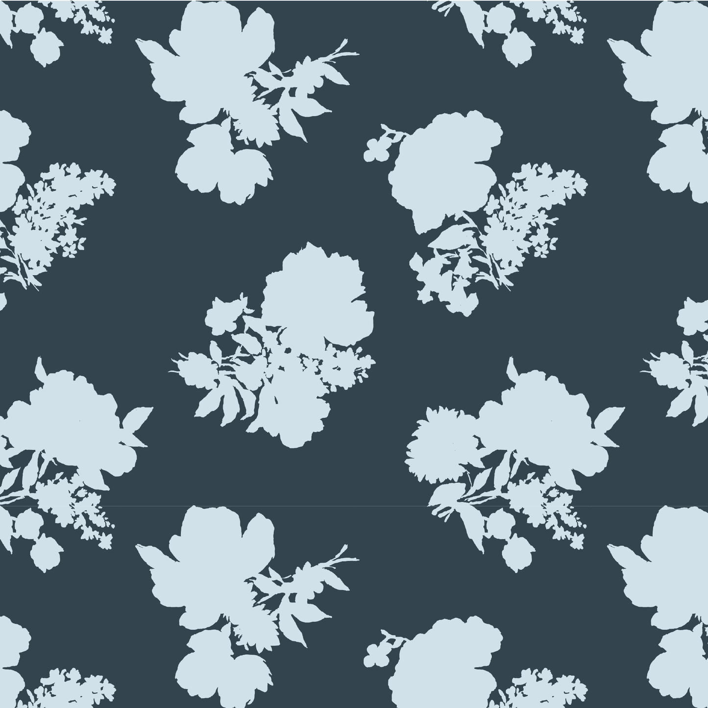 Swans Island Silhouette Navy Blue Fabric Sample