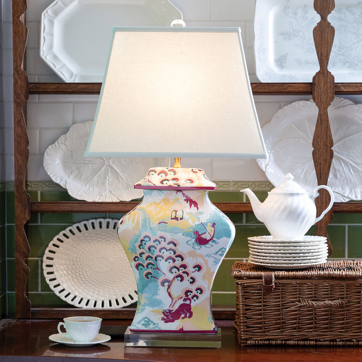 Old Peking Sangria Table Lamp