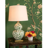 Brushstroke Palm Green Porcelain Table Lamp