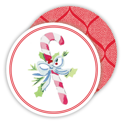 Christmas Candy Cane Round Coasters