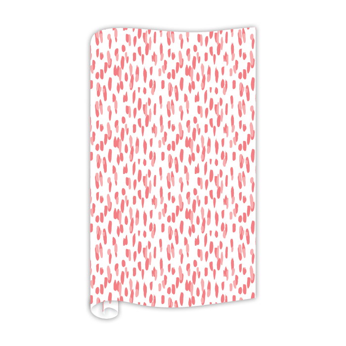 Wrapping Paper - Coral Clubhouse Dot