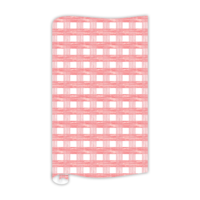 Wrapping Paper - Coral Gin Lane Plaid
