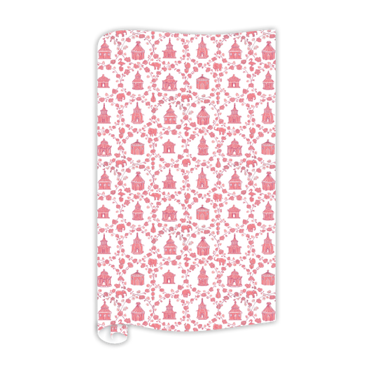 Wrapping Paper - Coral Fancy Tents