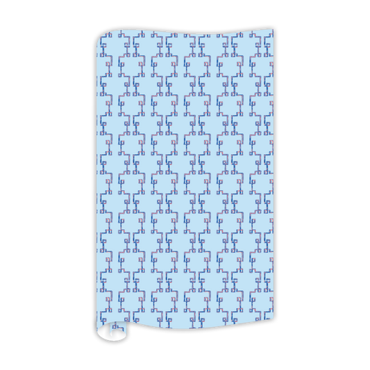 Wrapping Paper - Blue Bamboozled Trellis