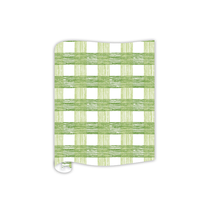 Paper Table Runners - Green Gin Lane Plaid