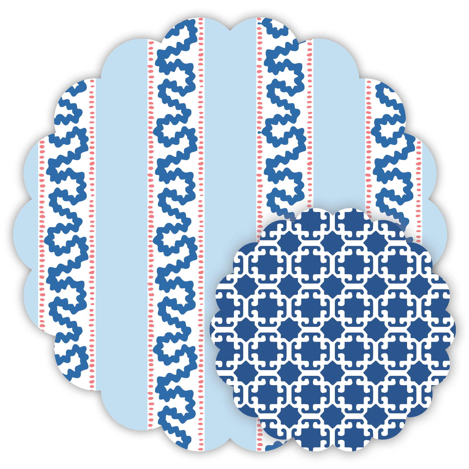Harbor Trail/ Monserrat Paper Doily/Blue/PInk