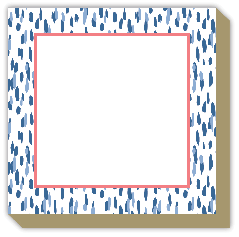 Luxe Notepad-Blue Clubhouse Dot