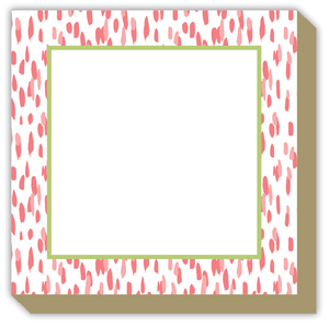 Club House Pink w/Green Border Luxe Notepad