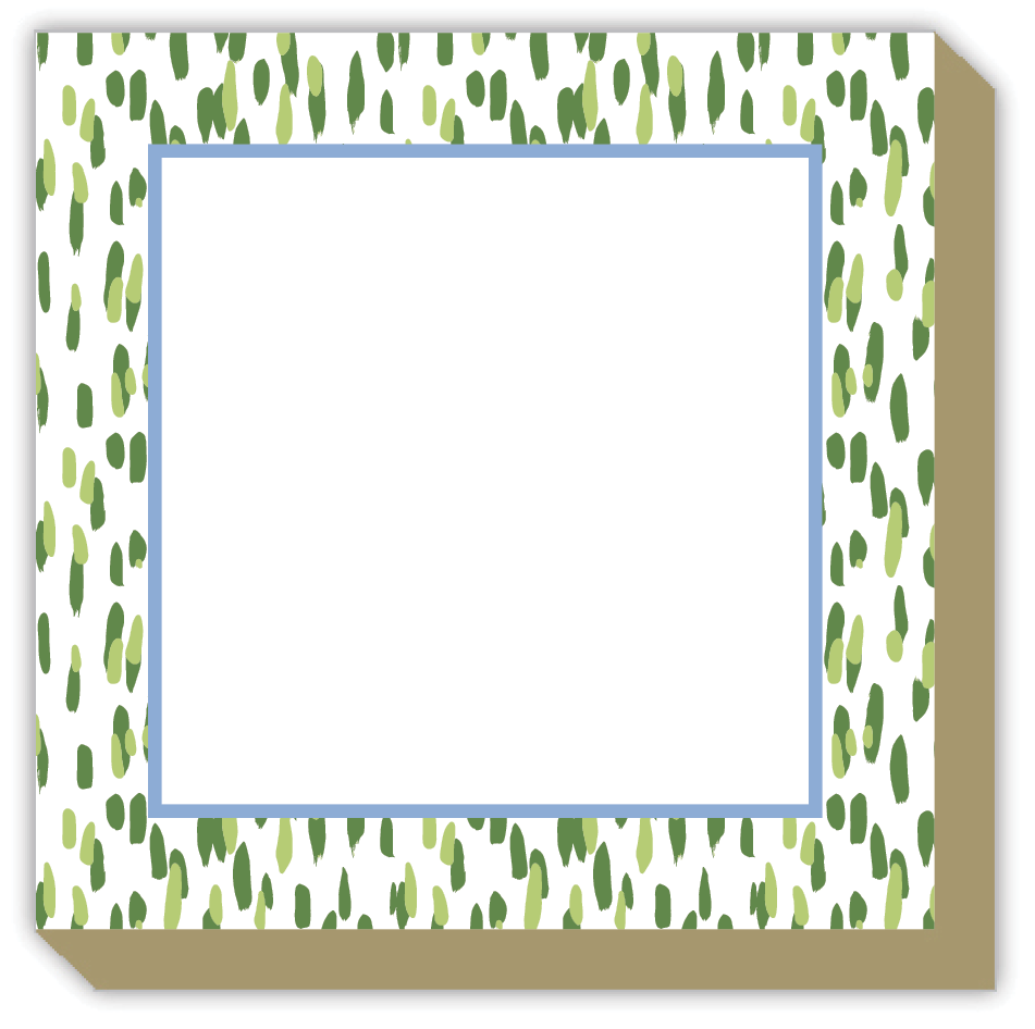 Luxe Notepad-Green Clubhouse Dot