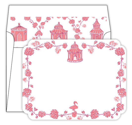 Die-Cut Social Set-Pink Fancy Tent w/Liner
