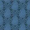 Navy pineapple fabric with a mid blue pineapple motif