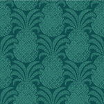 Green pineapple fabric with a lighter green pineapple motif