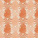 Yellow and orange large pineapple fabric