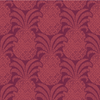 Red pineapple fabric with an orange pineapple motif