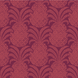 Red pineapple fabric with an orange pineapple motif