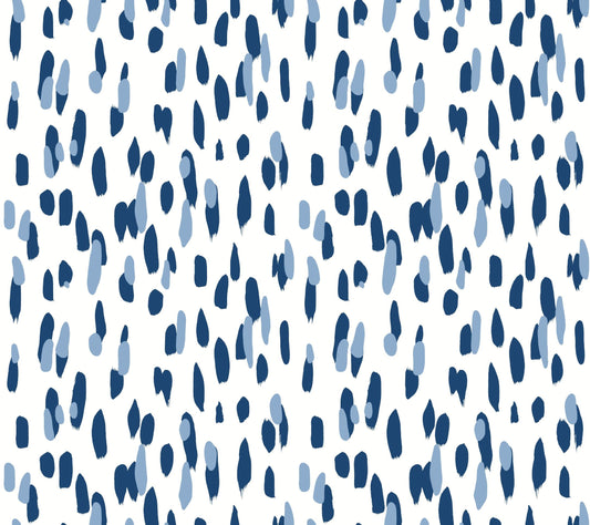 Club House Navy Blue Peel & Stick Wallpaper Sample