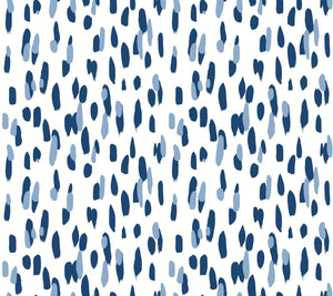 Club House Navy Blue Peel & Stick Wallpaper Sample