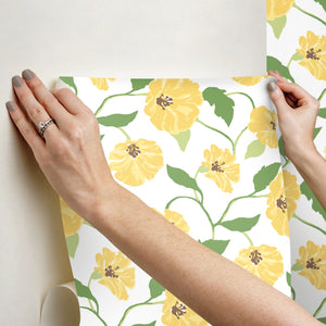 Jungle Garden Lemon Grove Yellow Peel & Stick Wallpaper