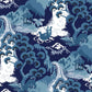 Old Peking Navy Blue Peel & Stick Wallpaper Sample