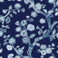 Temple Garden Navy Blue Peel & Stick Wallpaper Sample