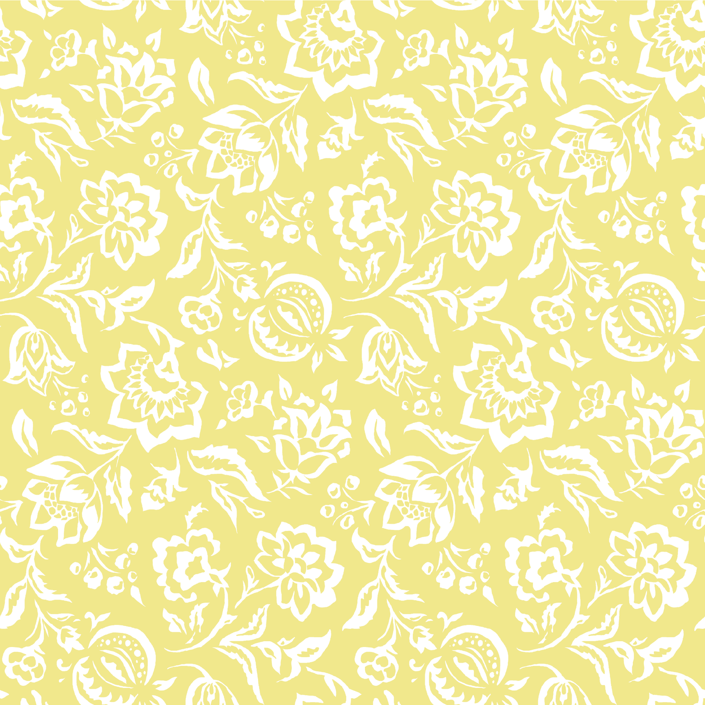 Hampton Court Lemon Grove Yellow Fabric Sample